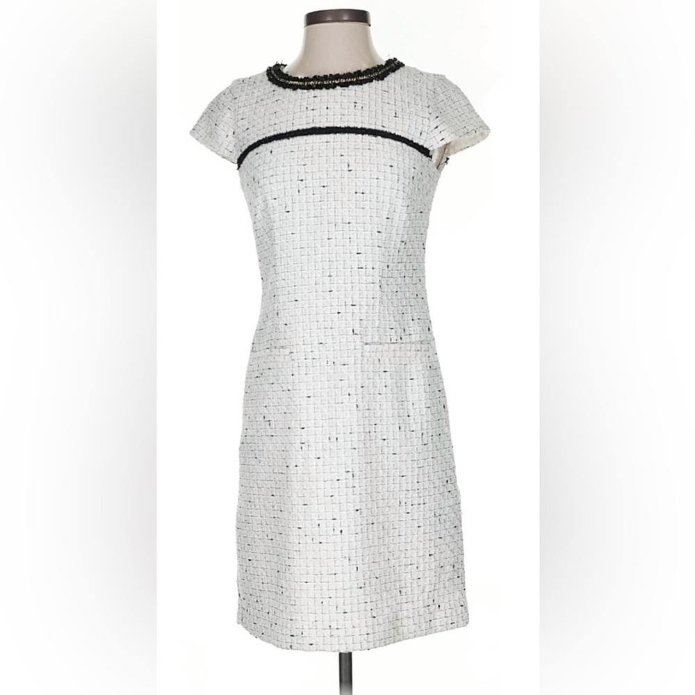 Karl Lagerfeld PARIS Black and White tweed Midi Dress